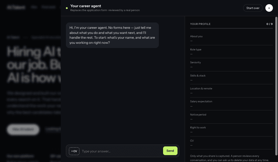 Conversational career agent