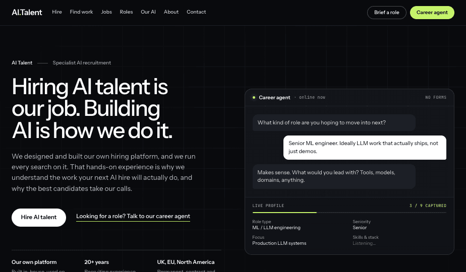 AI recruitment website